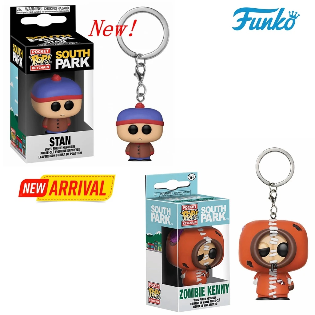 Игрушка-брелок Funko POP в Южном парке, фигурка зомби, Кенни, Стэн, Стир, макдак, Тина, Белчер, Эш, Салли, сидящий чост-Райдер, Эльвира
