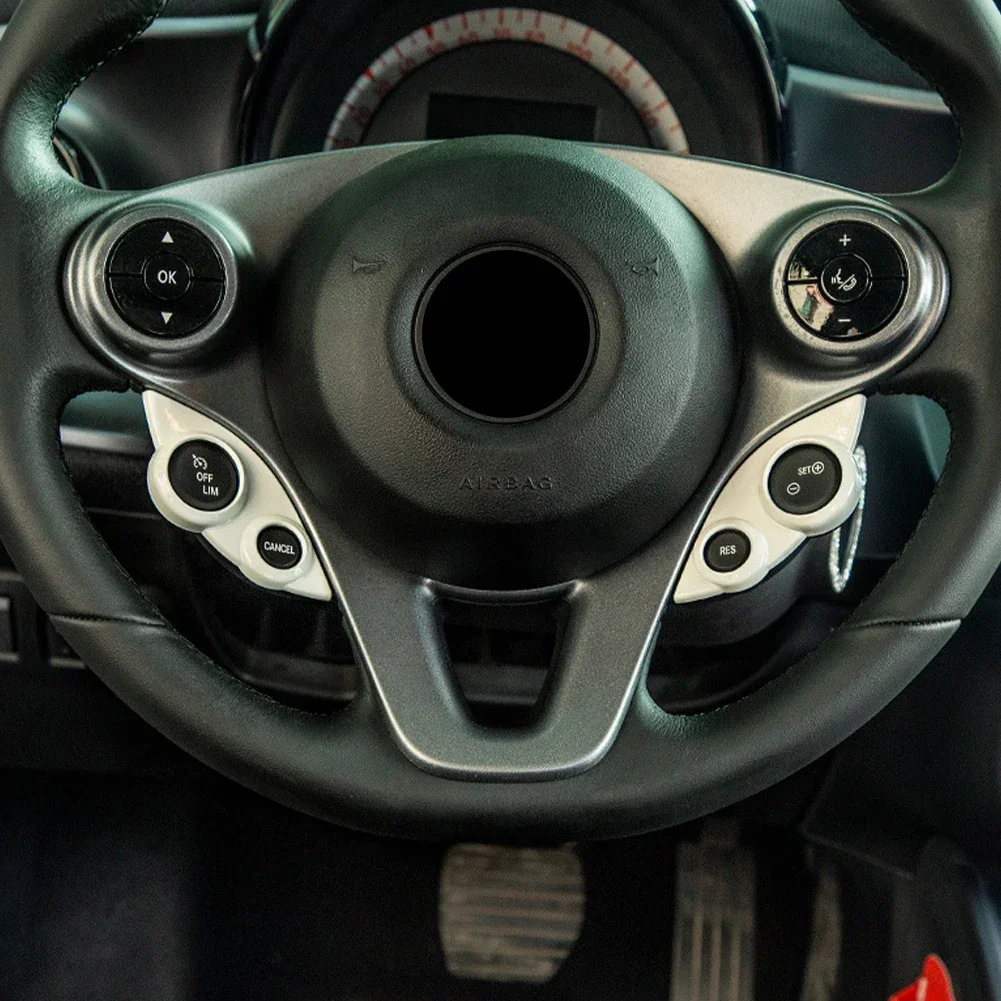 2 шт. декоративная наклейка на руль автомобиля для нового Mercedes Smart 453 Fortwo Forfour