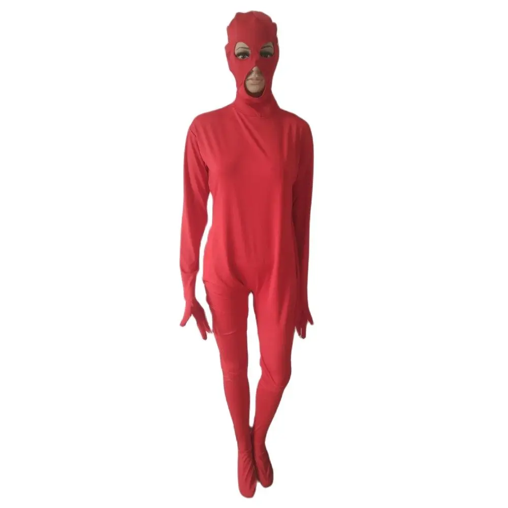 Женский полный костюм из спандекса красного цвета гимнастический унитард одежда