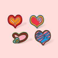 2pcs hot sale brooch love rainbow wave blue alloy paint brooch scarf buckle sweater collar pin fashion metal jewelry fashion