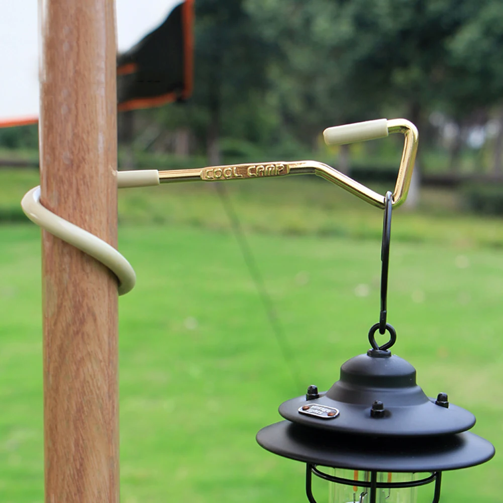 

Camping Lamp Hook Iron Pvc Elbow Non-Slip Single Outdoor Hiking Fishing Awning Pole Rod Light Lantern Tissue Hanging Holder