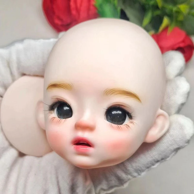 

New 1/6 Bjd Boy Doll Accessories Open Head Acrylic Hand Painted Makeup Doll's Head Girls Dress Up Toys Gifts