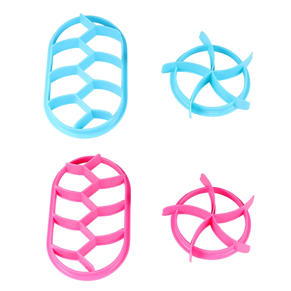 

4Pcs Multi-function Bread Press Molds Plastic Press Stamps Household Bread Press