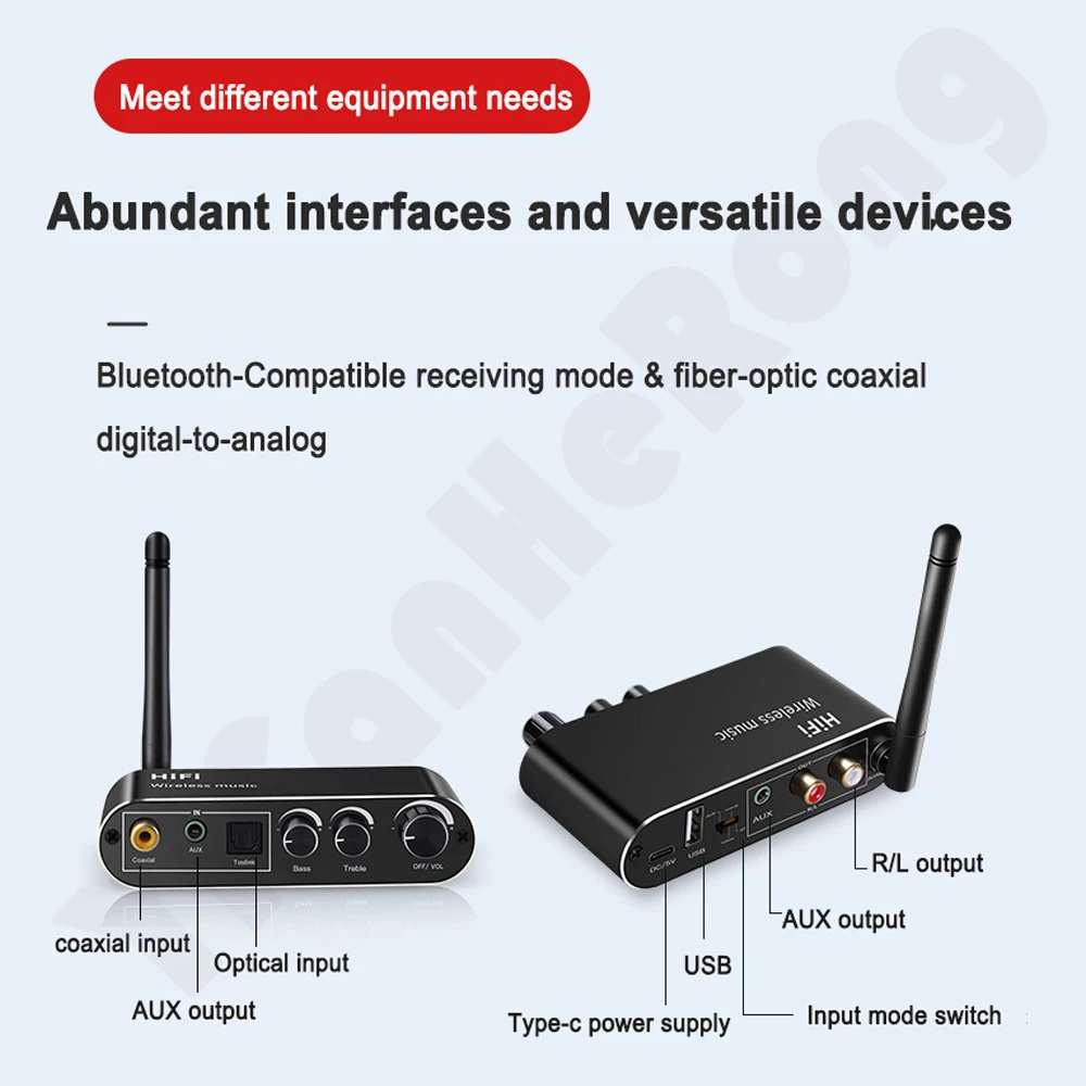 Совместимый с Bluetooth цифро-аналоговый аудиоконвертер 5 0 DAC адаптер Поддержка