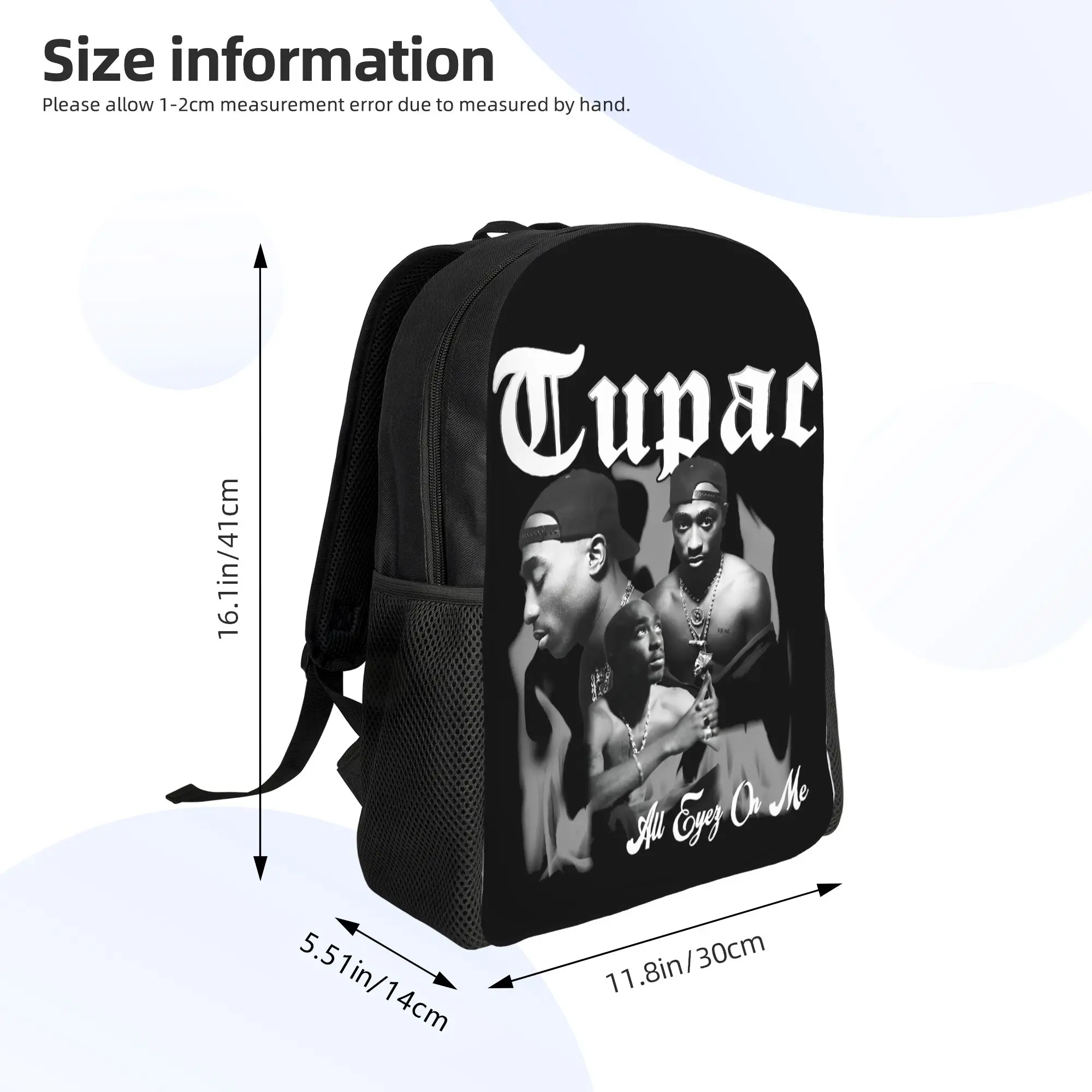 Популярный рюкзак с изображением рэпера 2Pac для мужчин и женщин, стильный рюкзак для школы, походов, путешествий, повседневный рюкзак, холщовая сумка с Тупаком, подарок (art.: 3920d802bda16) - 3920d802bda16