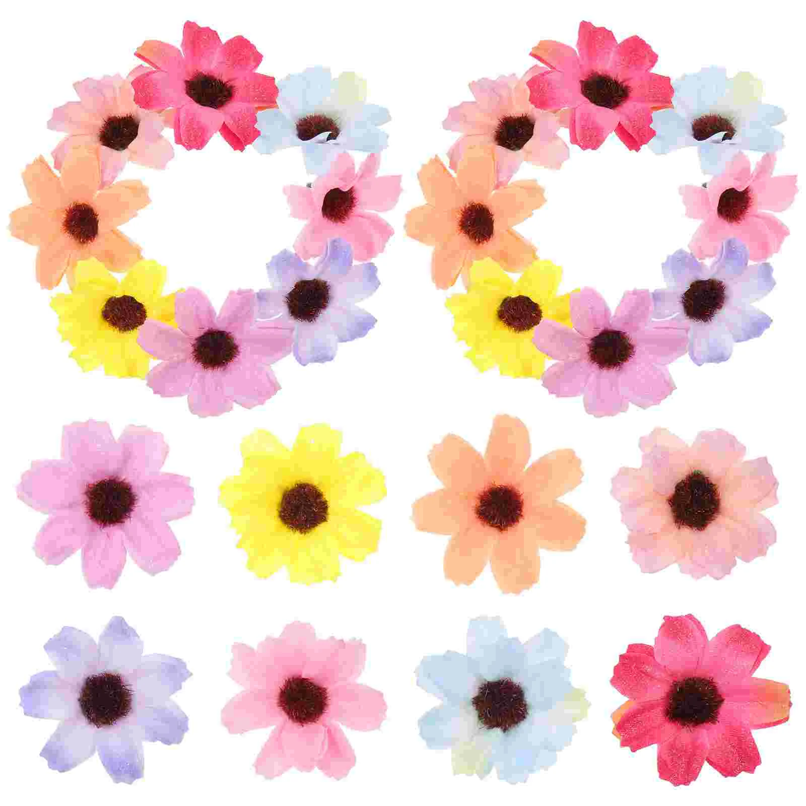 

Flower Flowers Daisy Head Diy Fake Faux Artificial Decoration Heads Supplies Wedding Craft Silk Ornament Simulated