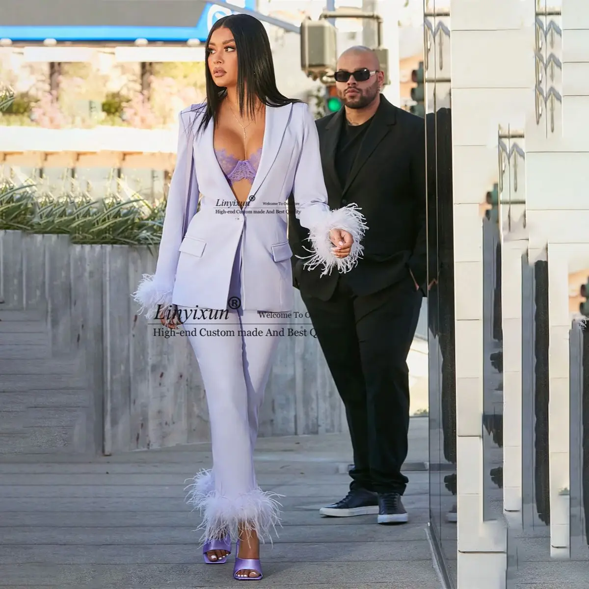 

Модный женский костюм, облегающий костюм из 2 предметов, женская одежда, блейзер с укороченными брюками