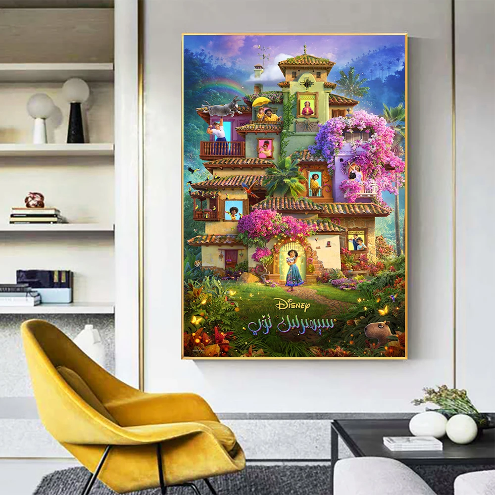 new diamond painting encanto disney cartoon magic house 5d diy diamond mosaic embroidery cross stitch kit art home decor gift free global shipping