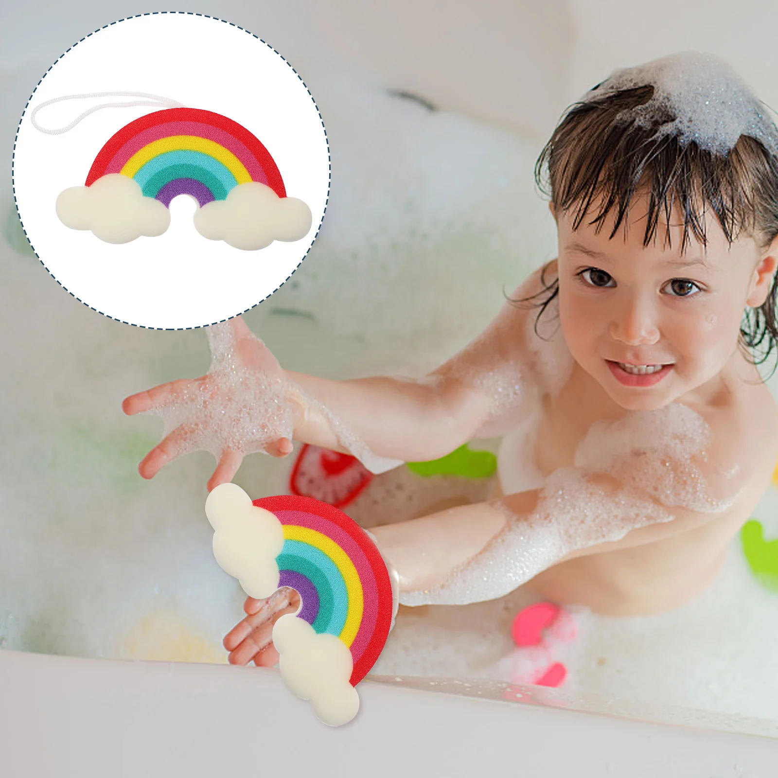 

2pcs Exfoliating Bath Sponges Cartoon Cleaning Sponge for Children Kids