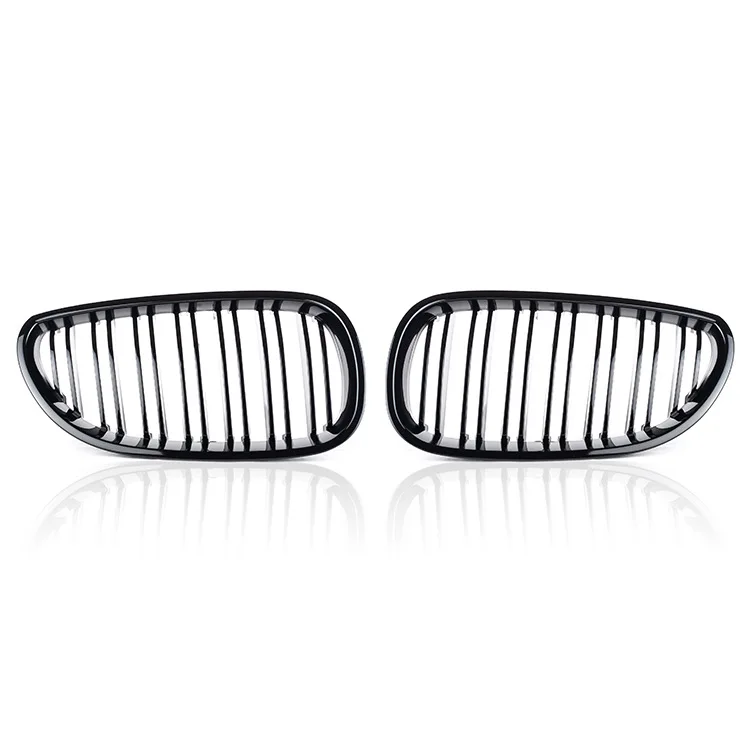 

Гоночные грили для BMW 2004-2010 5-series E60, модифицированные параллельные стержни пианино, ярко-черные украшения для автомобиля, модифицированные д...