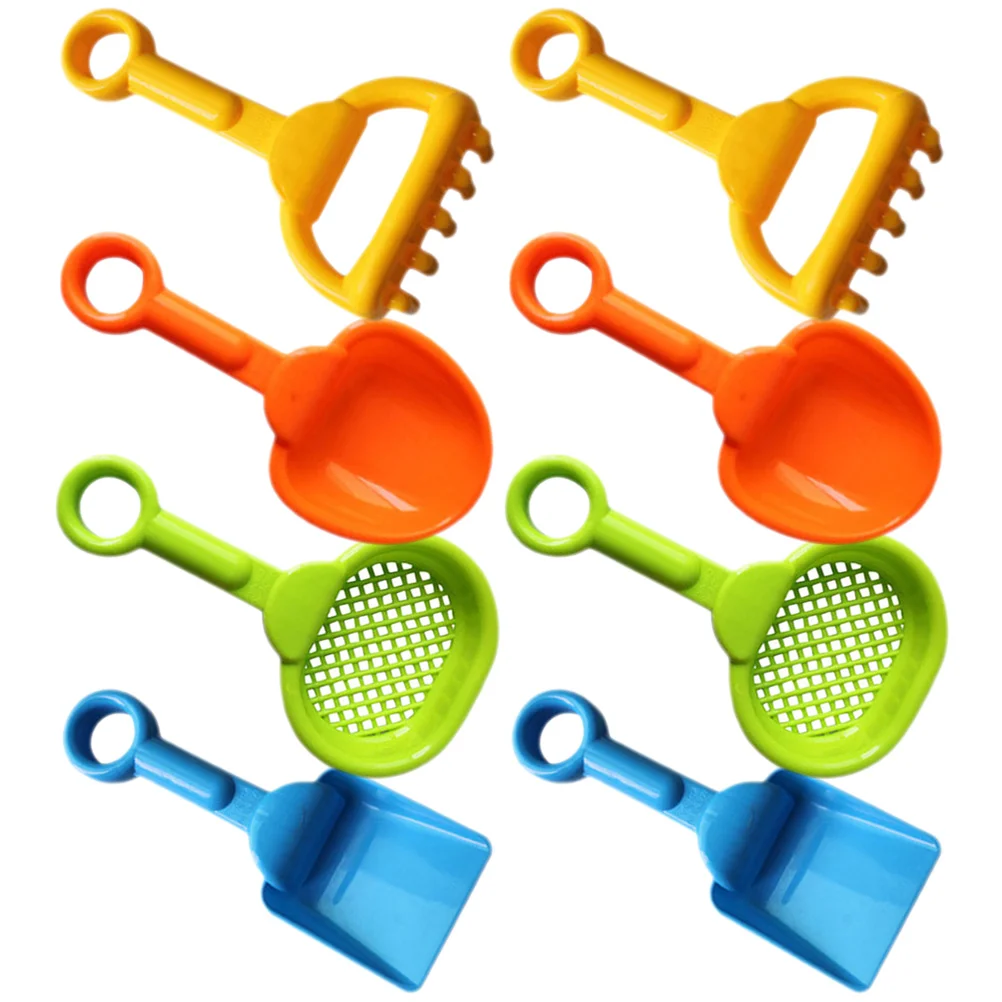 

8 Pcs Outdoor Toys Kids Beach Children's Plastic Sand Digging Shovels Colored Spade