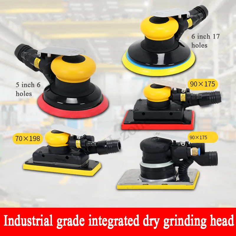 Pneumatic Sander Dry Grinder 5/6 Inch Air Sander Polisher Tool Polishing Random Orbit Palm Machine Grinder for Auto Body Repair
