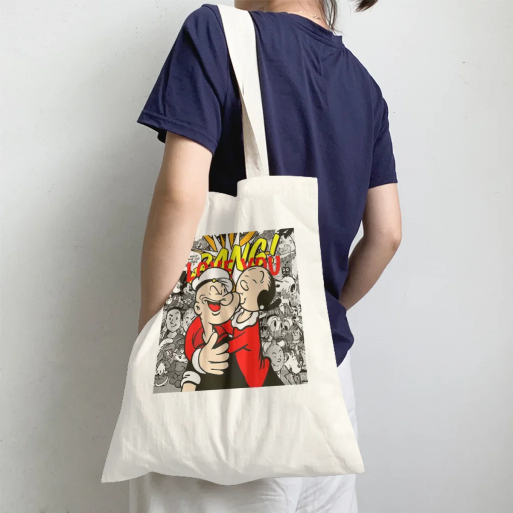 

Love YouHandbag Popeye The Sailor American Cartoon Anime Comic Movie Shoulder Canvas Bags Teens Pocket Shopper HandBags Tote Bag
