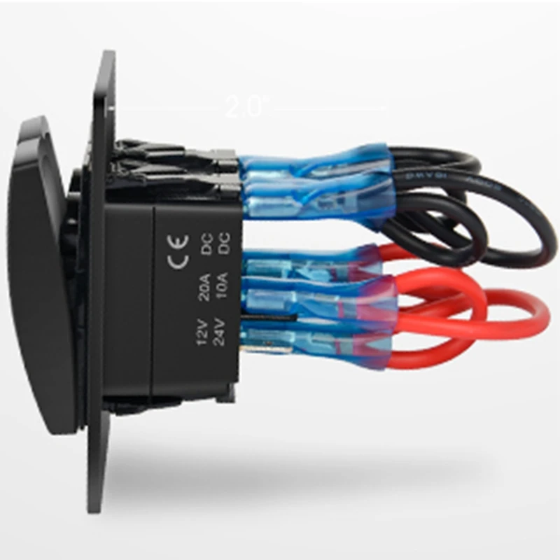 2-х клавишный выключатель панель светильник цепи защитный для автомобиля