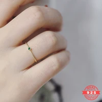 925 sterling silver plated 14 gold japanese and korean style zircon ring light luxury ladies valentines day gift jewelry jz002
