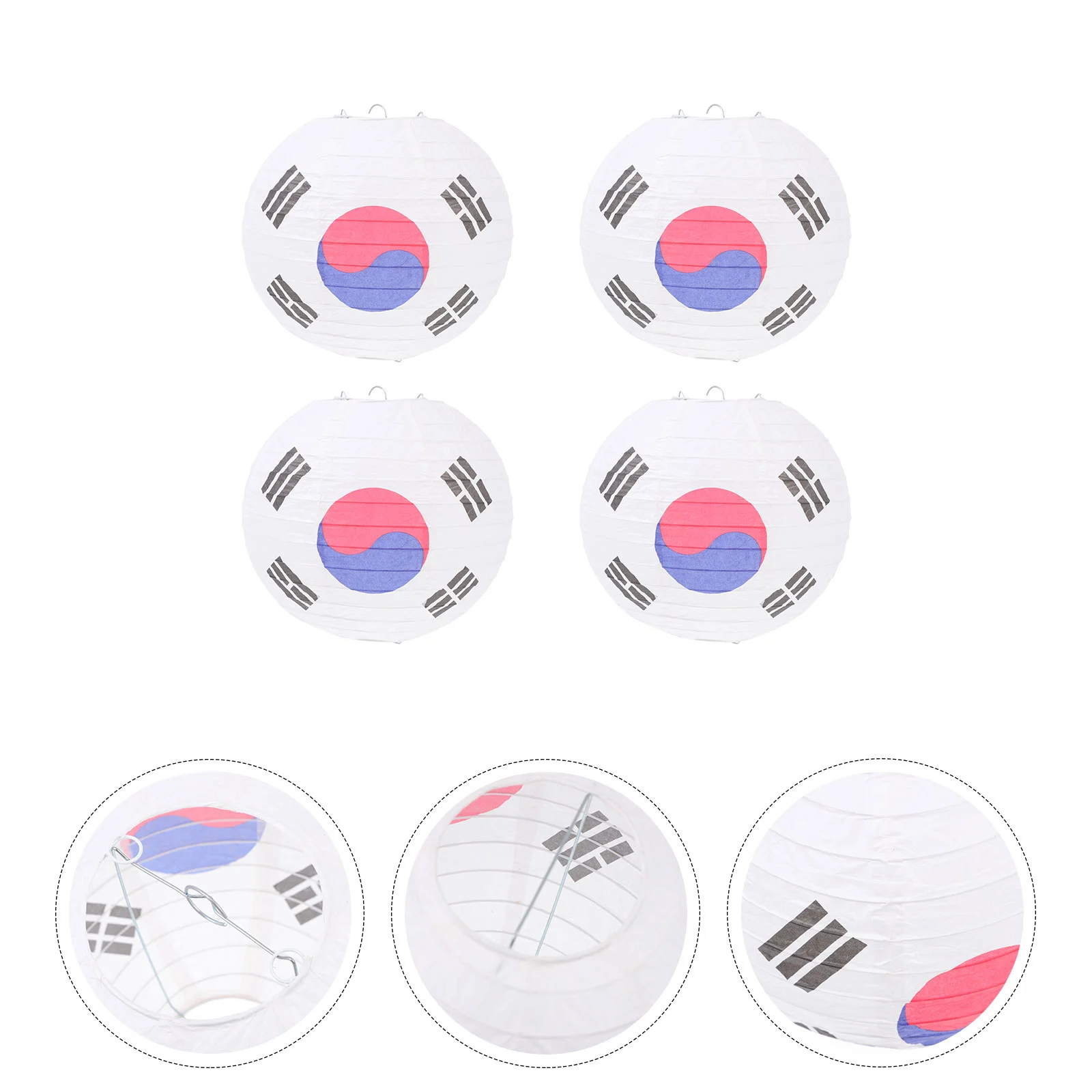 

Lanterns Paper Lantern Japanese Hanging Decorative Foldable Chinese Party Vintage Korean Sushi Wedding Round Floating Colornew