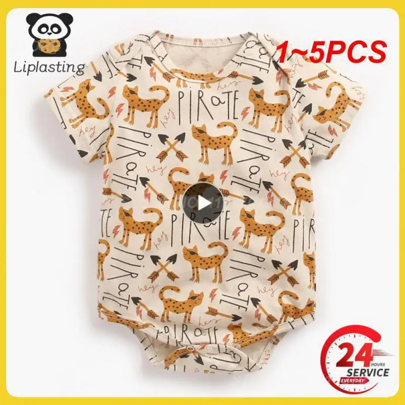 

1-5 шт., детское хлопковое боди с коротким рукавом