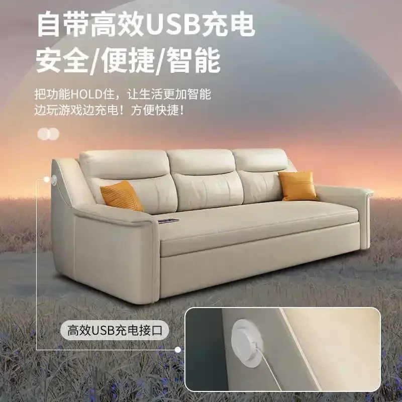 Многофункциональный тканевый диван-кровать Yishe складное хранилище двойного