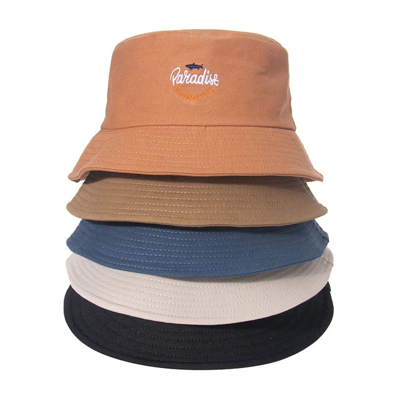 

CNTANG 2022 Summer Bucket Hat Fashion Shark Letters Women Men's Panama Fisherman Caps Outdoor Casual Beach Sun Hats For Men