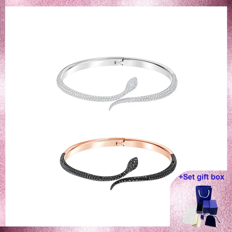 

Высококачественный модный браслет, серебристо-черный изысканный браслет, Подарочная коробка, бесплатная доставка