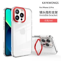 for apple watch series smart phone snap on phone soft case soft self with invisible glass bracket phone holder