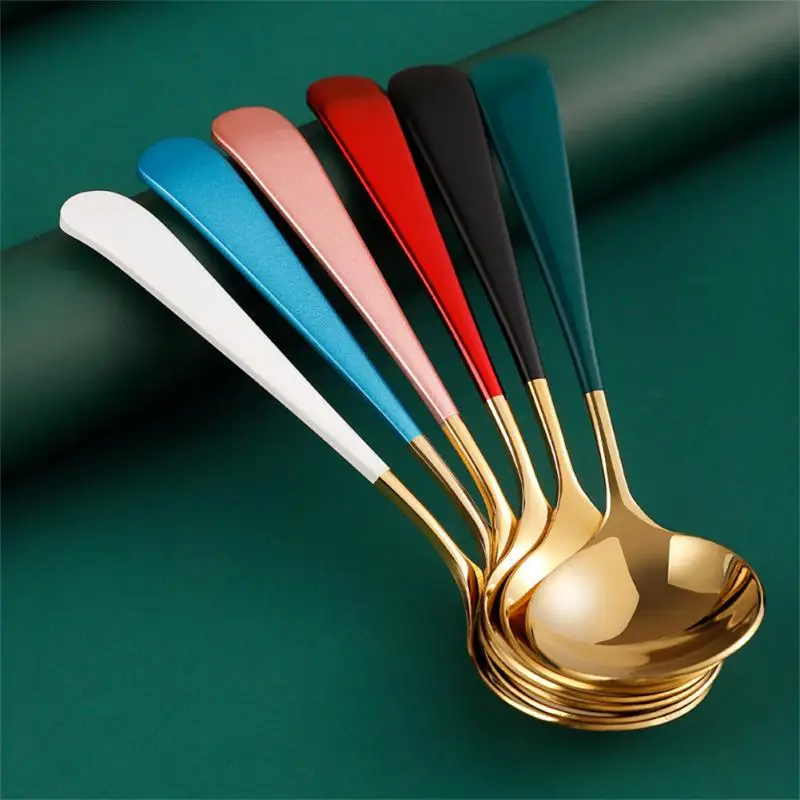 

Coffee Tablespoon Honey Spoons Coffee Dessert Spoon Stir Coffee Spoon Kitchen Gadget Tableware Tea Coffee Mixing Spoon Round