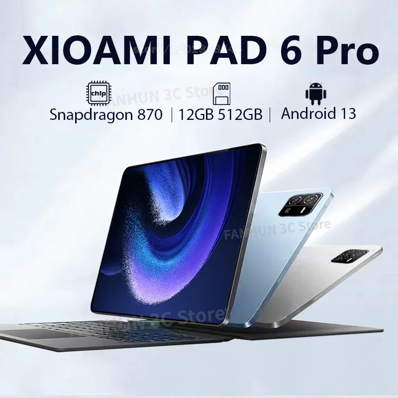 

2023 Pad 6 Pro Tablet Android 13 Snapdragon 870 IPS 16GB 512GB 5G WIFI Tablets PC 11Inch Global Version 5G WIFI Pad 6 Pro Tab