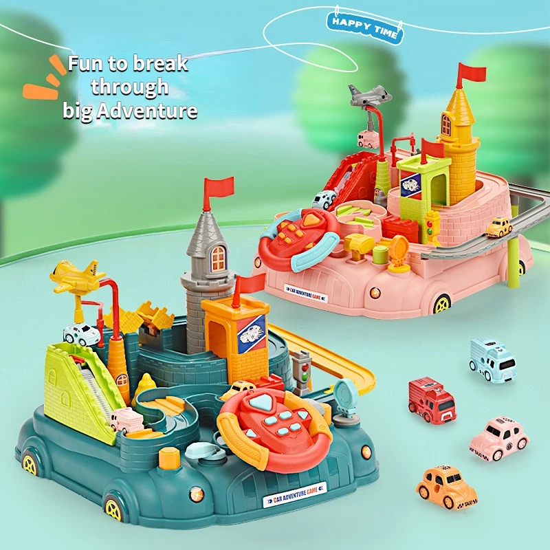 

Детский трек автомобиль прорыв большая Приключения игрушка забавное рулевое колесо трек парк для мальчиков гоночный автомобиль стоянка игрушка подарок