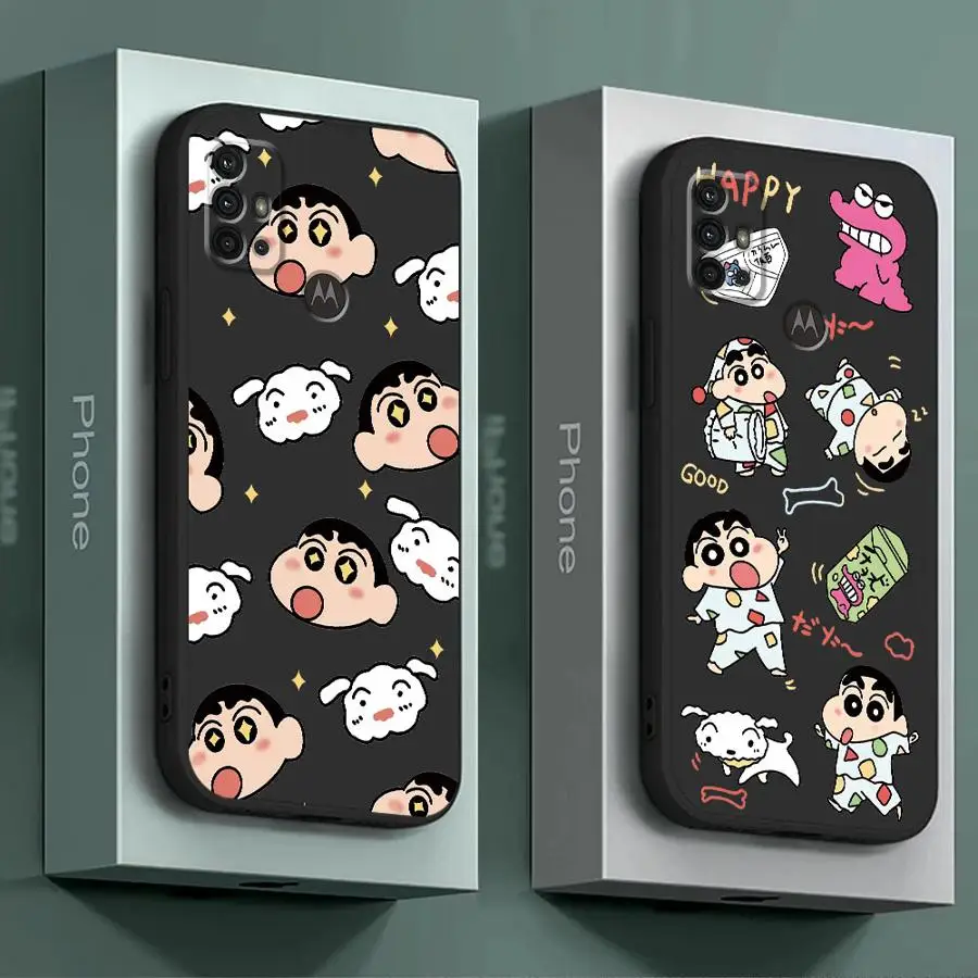 Crayon Shin Kend Chans Cover Phone Case for Motorola Moto G30 G31 G50 G51 G60S G71 G22 G32 G52 G72 G53 G73 Soft TPU