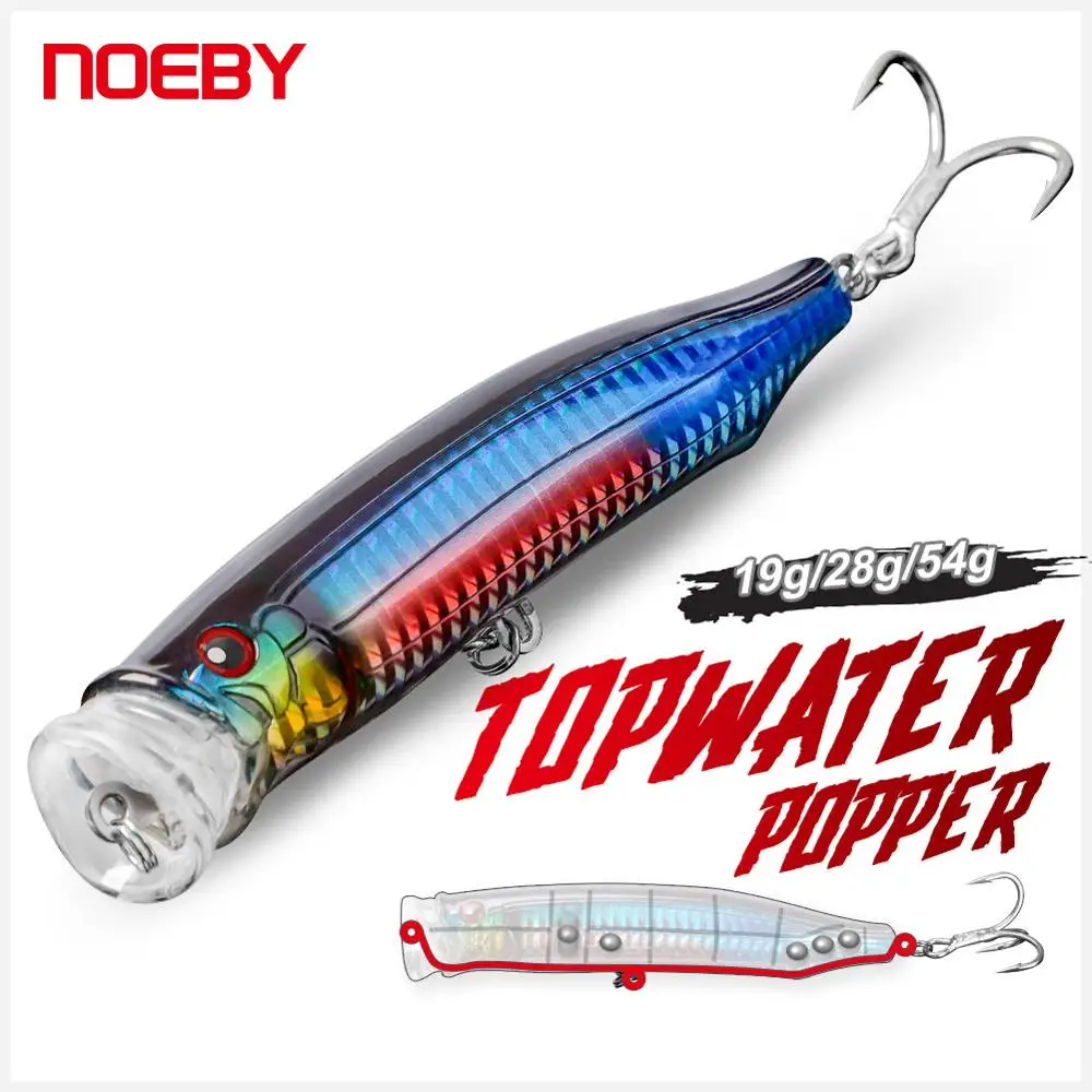 

Noeby Feed Popper Fishing Lure Topwater 100mm20g 120mm29g 150mm55g Wobbler Artificial Hard Bait for Sea Tuna GT Fishing Lure