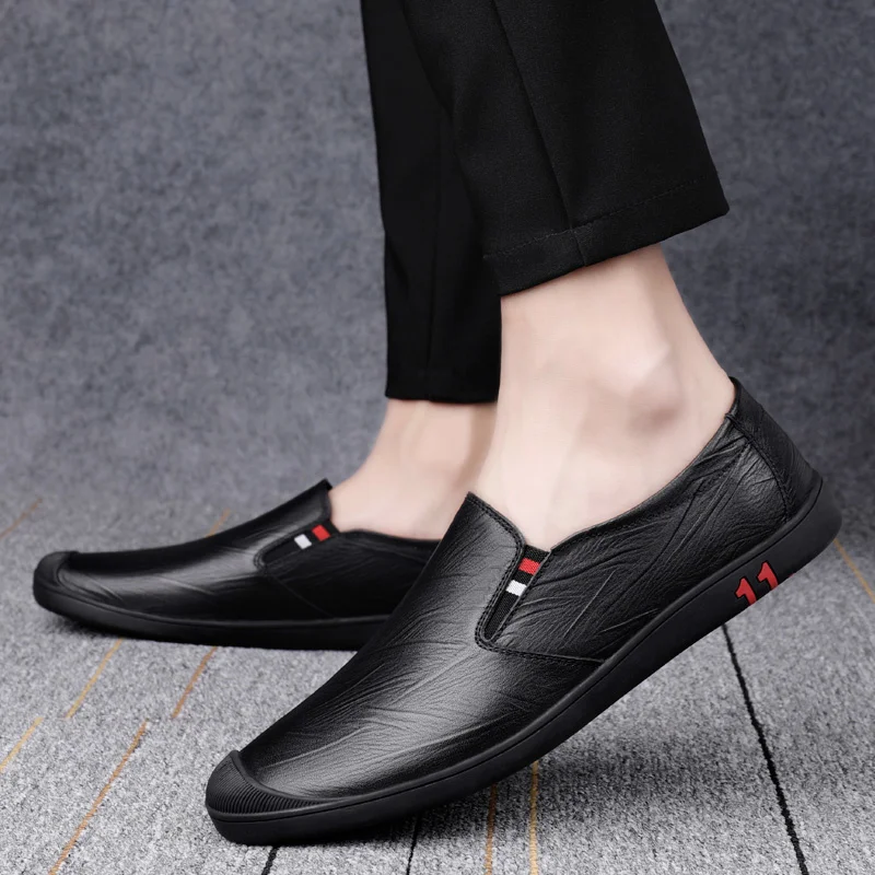 

Loafers Luxury Mens Classic Office Genuine Leather Lofer Shoes Men Driving Comfortable Slip-On Casual Fashion Mocasines Business