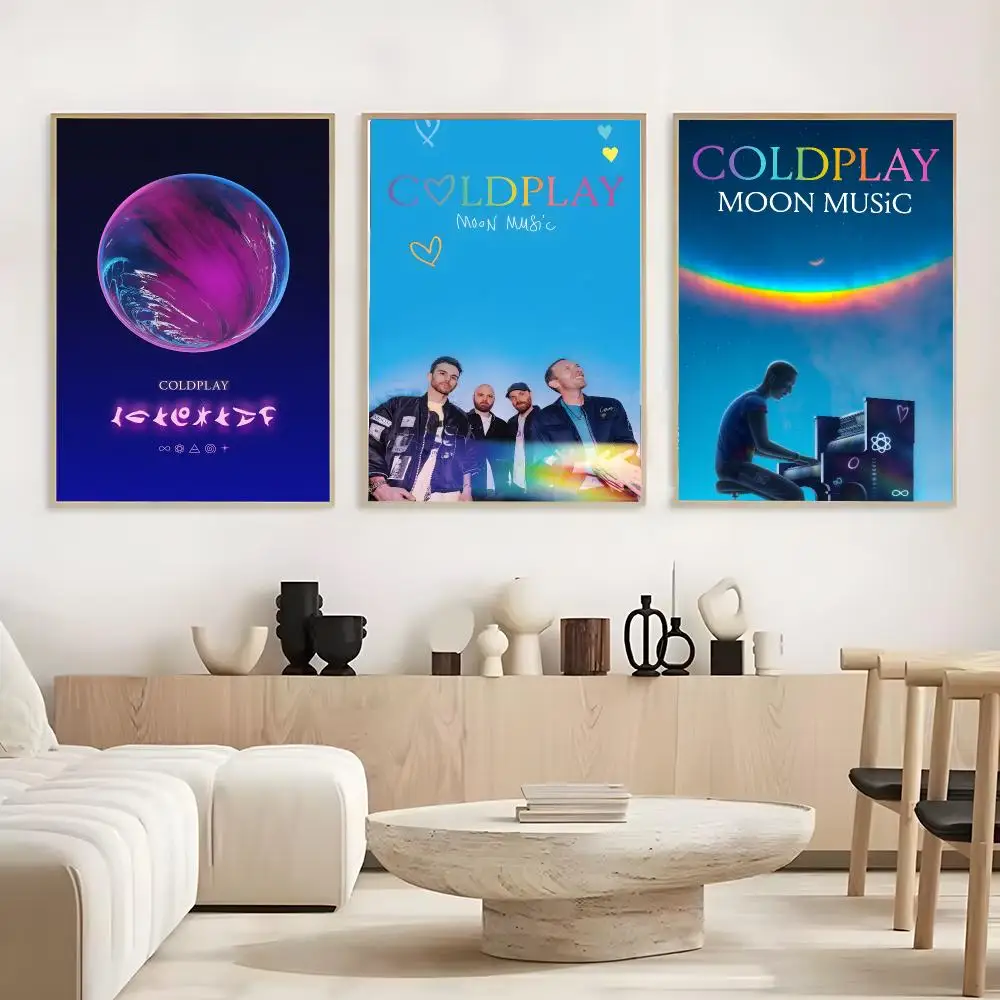 Фото Постер с обложкой альбома группы COLDPLAY, безрамочный, самоклеящийся, из водонепроницаемой бумаги, наклейка для декора стен в кофейне, баре или комнате. №1