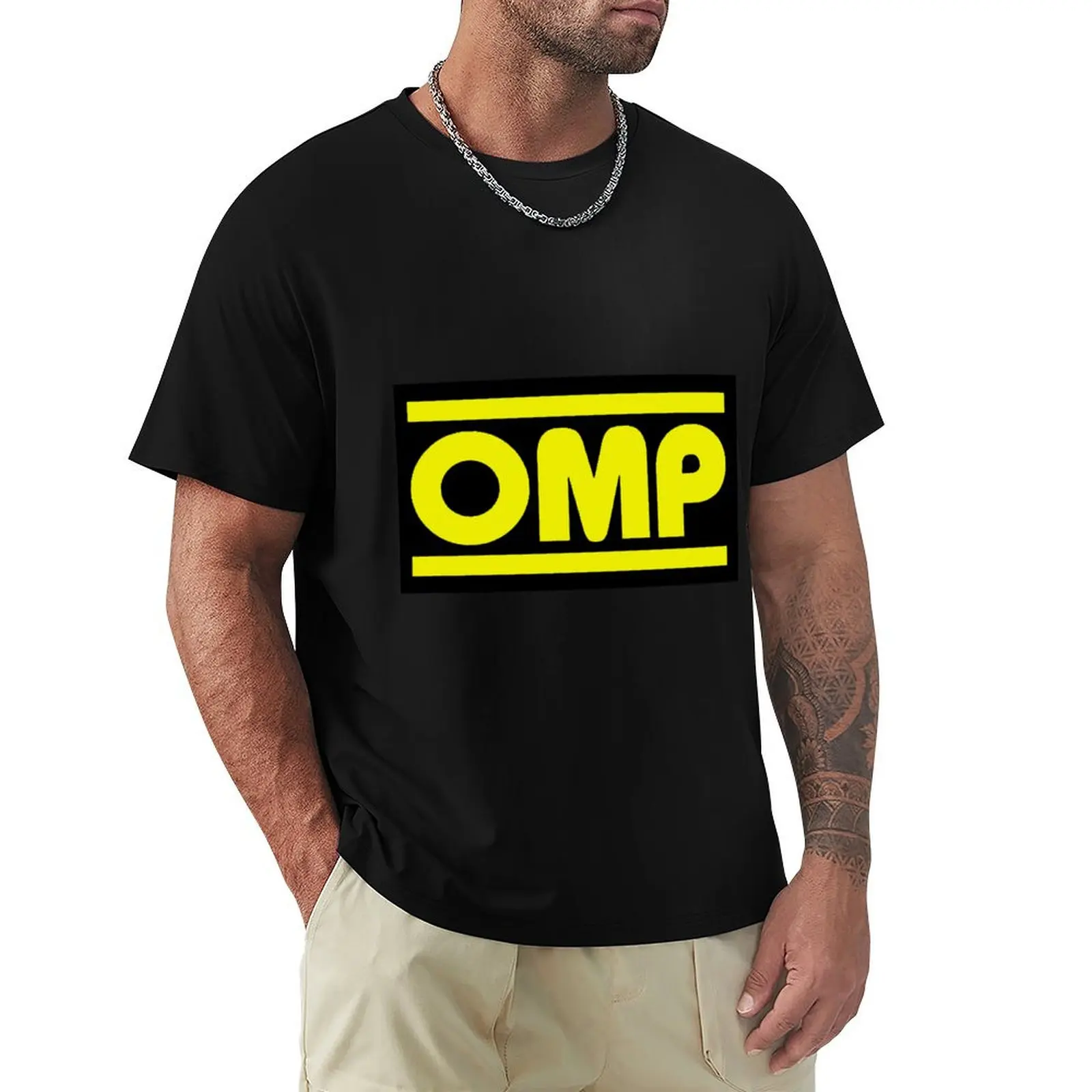 OMP логотип наклейка футболка графика винтажные спортивные Поклонники одежда