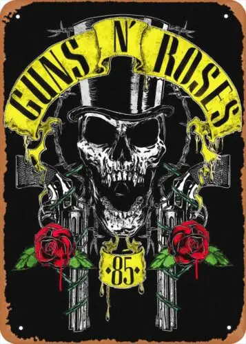 

Металлическая вывеска Guns N Roses