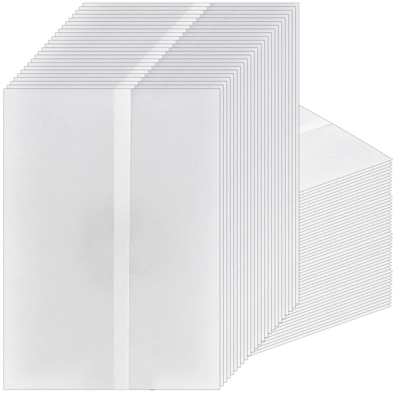 

AT69 -150Pcs Pre-Folded Vellum Jackets For 5 X7 Invitations White Translucent Arts And Crafts Vellum Paper Wedding Invitations