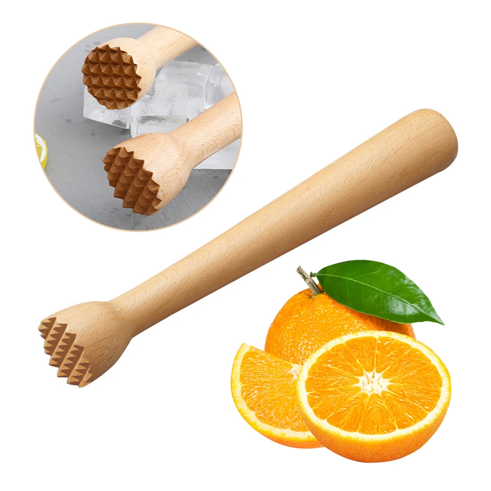 

Wooden Cocktails Muddler Ice Crusher Bartender Muddler Masher Drink Ice Hammer Tool for Home Bar