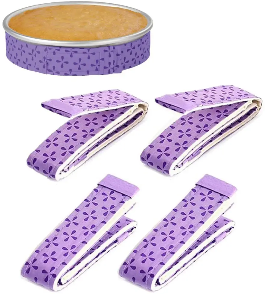 

cake strips bake even 4pcs bake even strip cake pan dampen strips super absorbent thick cotton for baking