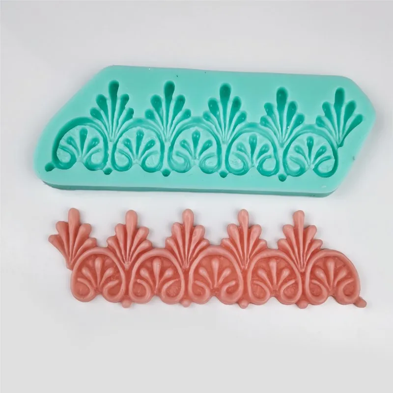

PRZY Fondant Mold Silicone European Style Embossed Edge Silicone Molds Birthday Cake Decoration Chocolate Mold