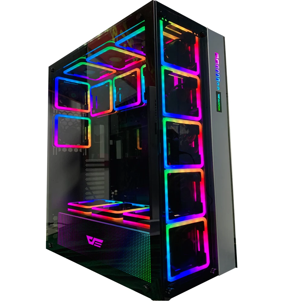 

Darkflash glass Computer gaming pc case Big ATX Home Office Business Gaming Mid Tower Support 120 water cooling and OEM