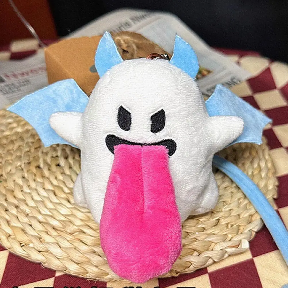 

Funny Cute Angel Ghost Plush Keychain Pendant Kawaii Demon Money Eggplant Ghost Plush Soft Stuffed Toy Gift For K S9w4