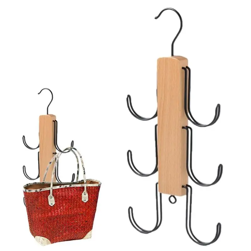 

Clothes Hook Wood Hanger Hooks For Clothes Portable Decorative Coat Hangers Reusable Entryway Coat Hanger Backpack Hooks For