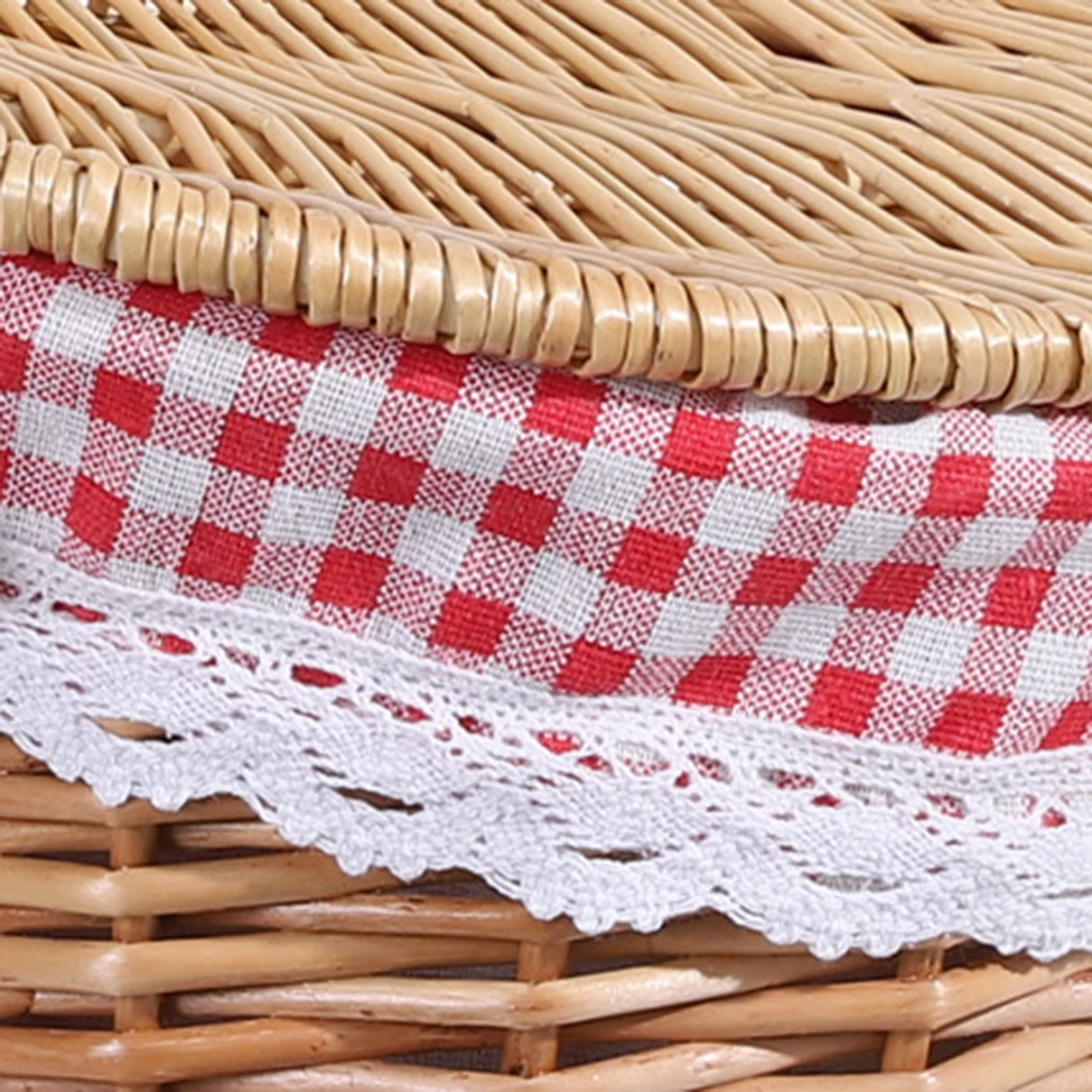 

1 шт., корзина для пикника из ротанга с ручкой