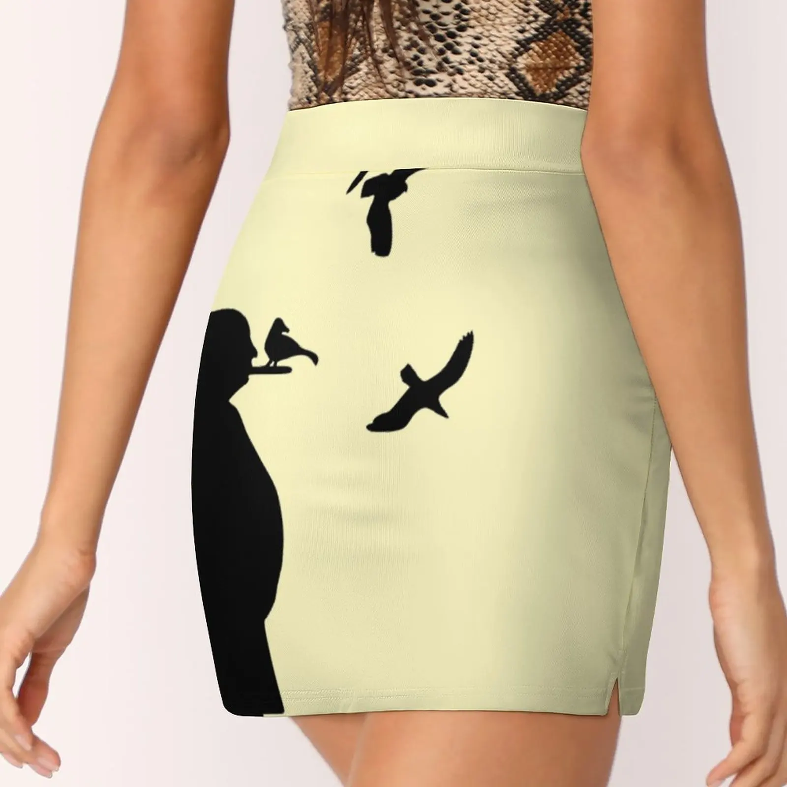 Alfred Hitchock Birds силуэт женская модная спортивная юбка с карманами теннисные юбки для
