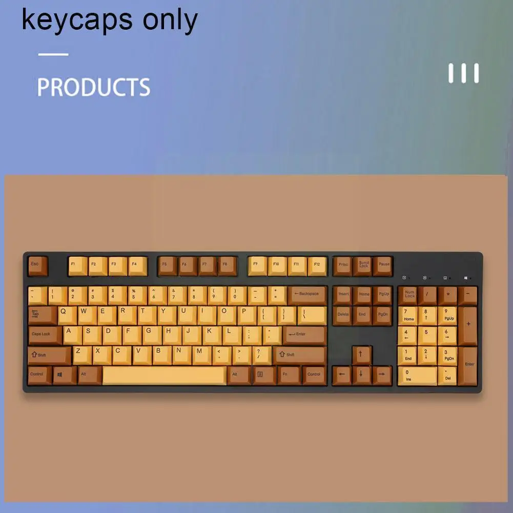 

110 клавиш шоколадный ретро цвет Pbt сублимационная клавиатура механическая клавиатура высота