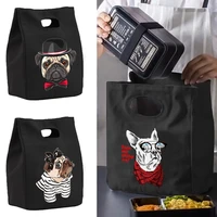 insulated bag thermal lunch bags for women kids fridge pouch food tote cooler handbags for work canvas picnic box dog pattern