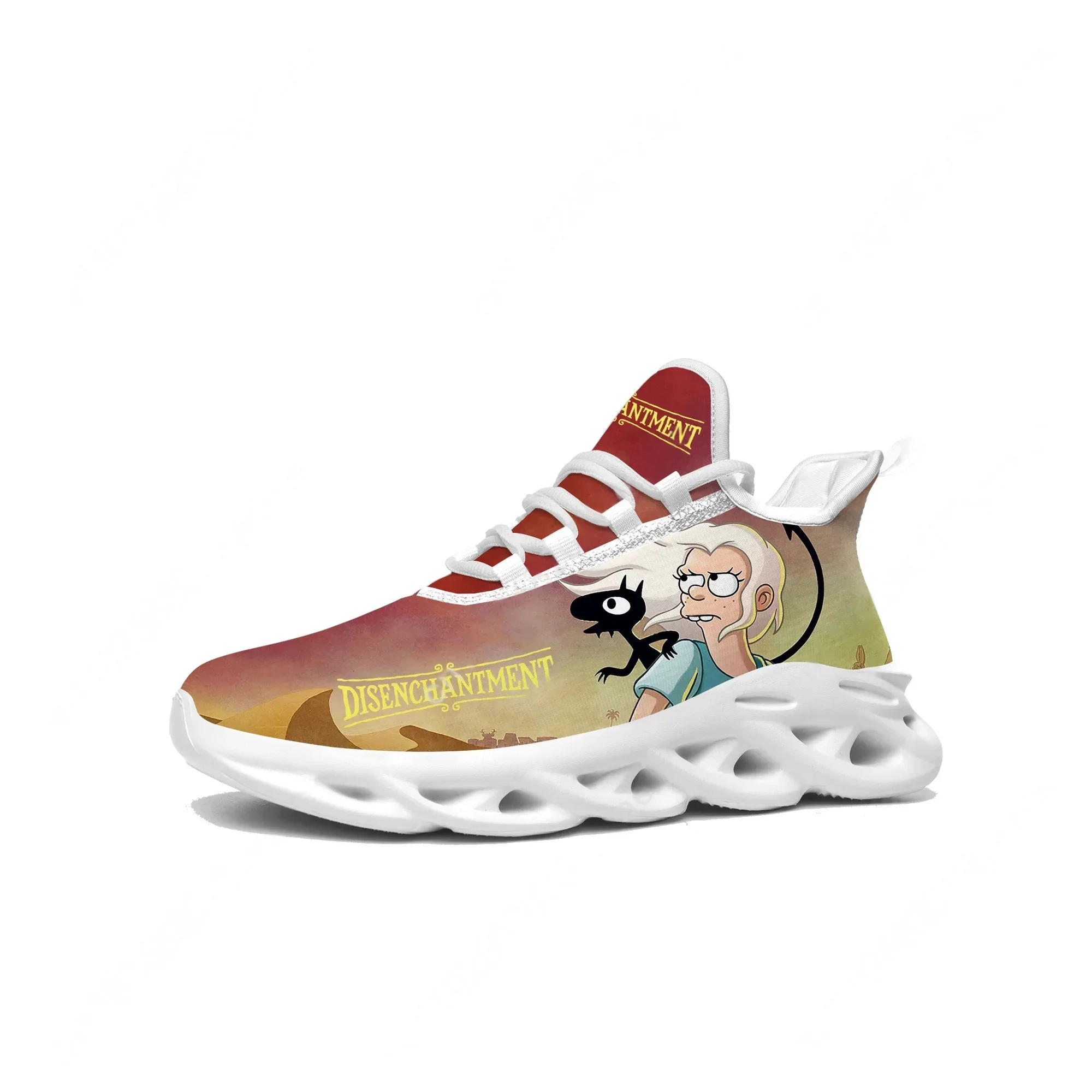 Фото Кроссовки Disenchantment Flat Sneaker для мужчин и женщин, спортивная обувь высокого качества, персонализированные удобные кроссовки, обувь на заказ №2