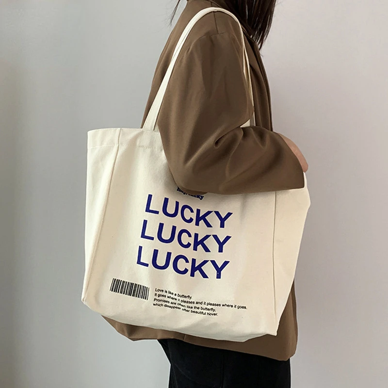 

Retro Literary Canvas Bag Women Shoulder Bag Ulzzang Harajuku Cotton Shopping Bag Shopper Ladies Reusable Hand Bags Tote Bags