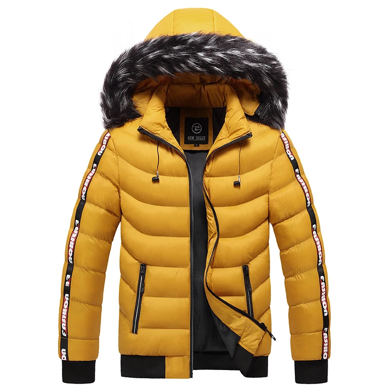 2022 New style cotton padded jacket for men in winter hooded jacket for men in Europe and America, thickened warm cotton padded