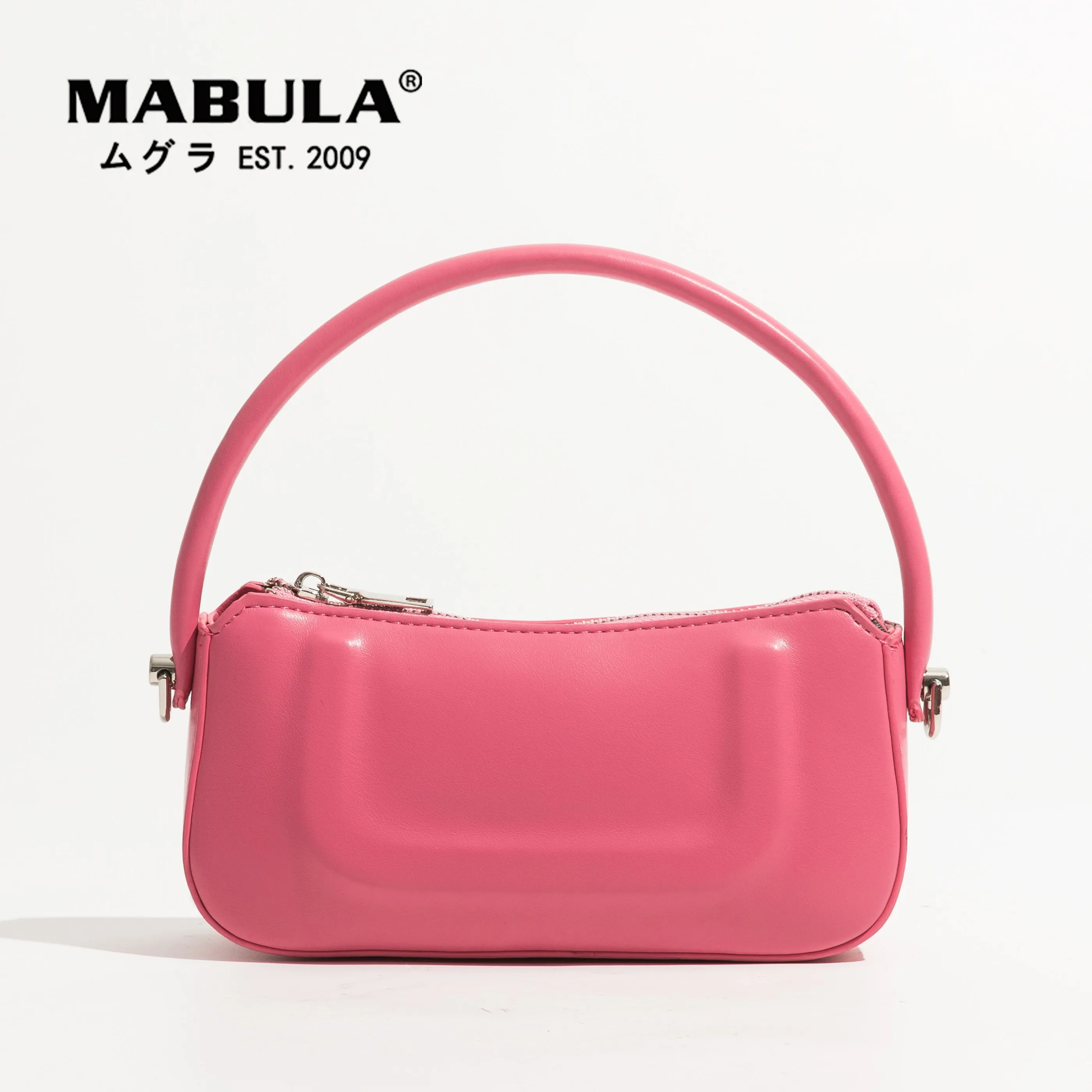 

Женская сумочка на плечо MABULA, розовая простая элегантная кожаная сумка на плечо, маленькая квадратная сумка через плечо для путешествий
