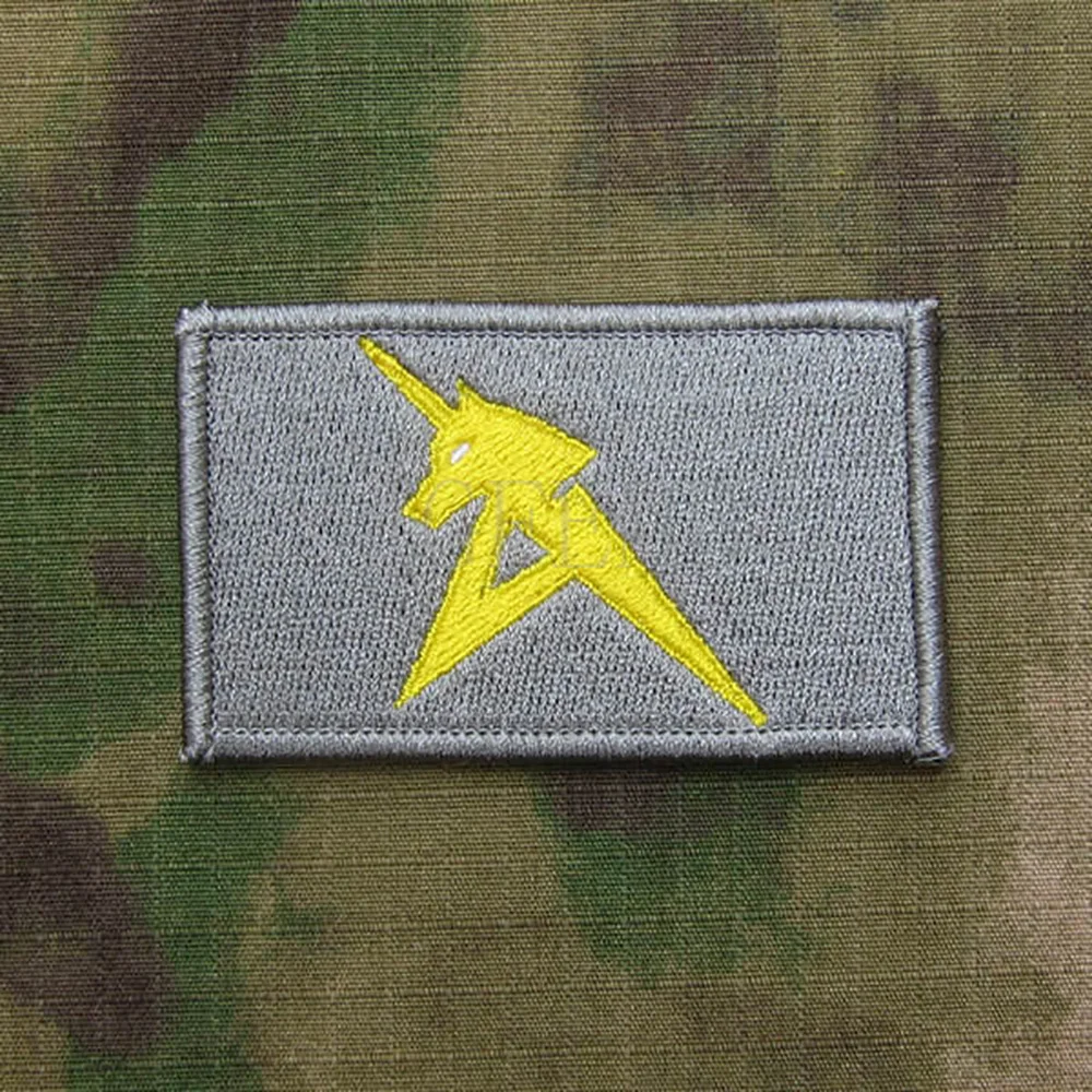 

100%Embroidery Gundam Gray AMURO RAY 0093 Military Tactical Morale Embroidery Patch Badges B3122